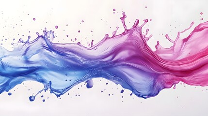 Fototapete - Stunning abstract wallpaper featuring a dynamic and vibrant splash of colorful flowing liquid shapes creating a mesmerizing digital art composition with a sense of movement energy and imagination