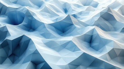 Wall Mural - low poly blue terrain landscape background for design