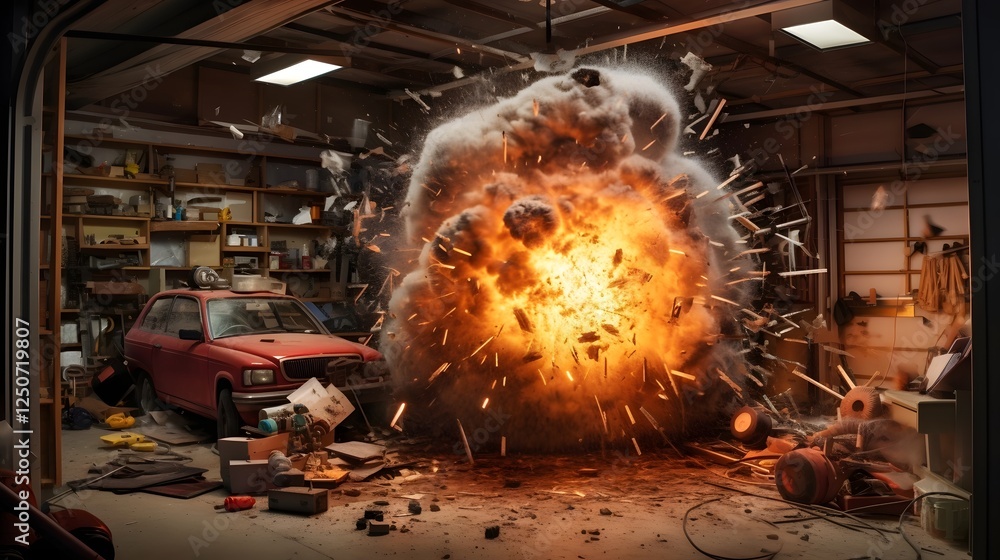 Intense Propane Tank Explosion Causing Catastrophic Garage Destruction ...