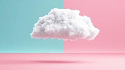 Wall Mural - Spray cloud subtle, Soft Cloud Formation in Air Above Pink and Blue Backgrounds for Artistic or Conceptual Uses