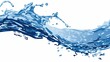 © naphat - Spray water fine Graceful Flow of Blue Water with Dynamic Splash on Clean White Background