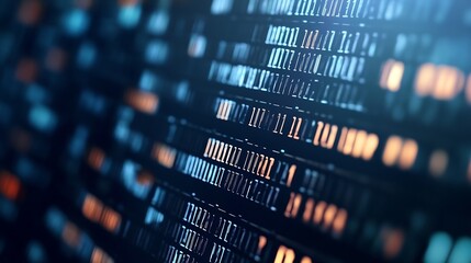 Fototapete - Abstract Digital Data Representation with Code Lines and Colorful Lights in a Futuristic Background : Generative AI