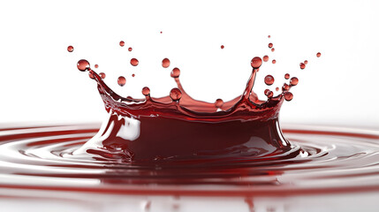 Fototapete - A dramatic and captivating image depicting a vivid explosion of crimson liquid with powerful bursts of energy and chaotic fluid motion creating a mesmerizing and visually striking scene