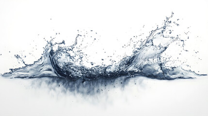 Poster - Dynamic Splash of Transparent Water with Ripples Waves and Captivating Motion   Abstract Fluid Texture for Conceptual Designs and Backgrounds