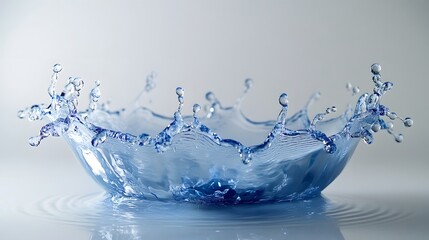 Fototapete - Elegant splash of flowing blue liquid in dynamic motion creating a captivating abstract expression of natural power and energy
