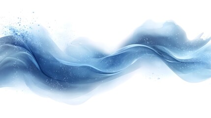 Leinwandbilder - Flowing teal waves of fluid motion and digital create a captivating ethereal backdrop perfect for digital designs covers and creative projects  The smooth