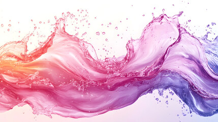 Leinwandbilder - Mesmerizing Liquid Splash of Vibrant Color in Abstract Motion   A captivating digital artwork featuring a dynamic and fluid explosion of colors creating a visually stunning and ethereal composition