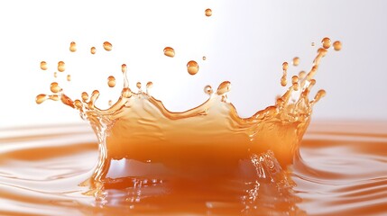 Fototapete - Vibrant orange liquid splash with dynamic motion and energy showcasing the power and transformation of water in a captivating abstract design