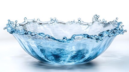 Leinwandbilder - Vivid Splash of Transparent Crystal Clear Water Captured in Dynamic Motion  This Energetic and Lively Photographic Image Showcases the Natural Fluidity and Refreshing Power of Water