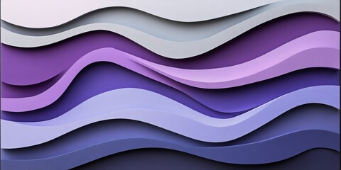Abstract Seamless Purple Gradient Wave Texture Pattern Background, 3D Low Profile Style