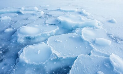 Wall Mural - Ice formations on a frozen surface