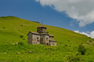 Wall Mural - Dobandavank monastery in Urut river valley scenic view (Lori province, Armenia)