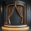 © RGShirtWorks  - Golden Stage with Curtains.