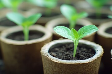 Poster - Close-up of a small plant growing in a pot