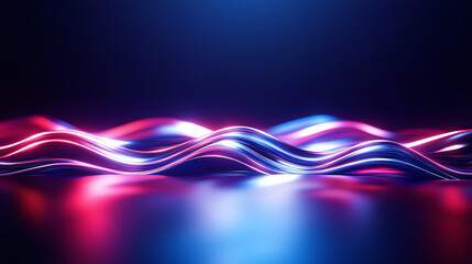Wall Mural - vibrant waves of light create a mesmerizing display, blending colors in a stunning visual effect per