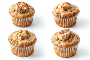 A variety of muffins displayed on a table, ready for serving or decorating