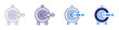 © Blockfine - Goal alignment icon in 4 different styles. Thin Line, Line, Bold Line, Duotone. Duotone style. Editable stroke