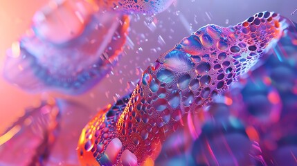 Wall Mural - abstract colorful background with textured, glowing shapes.