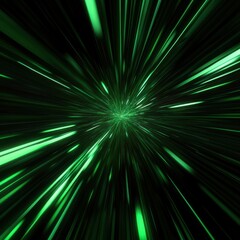Leinwandbilder - Experience the rush of energy in a fast-paced abstract environment featuring dynamic green tech elements against a dark backdrop