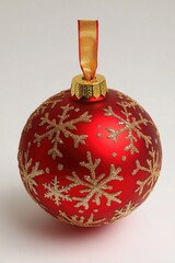 Wall Mural - A decorative Christmas ornament on a white background