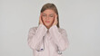 © stockbakers - Portrait of Female Doctor with Migraine on White Background