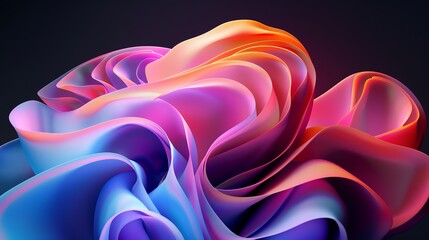 Wall Mural - abstract colorful background with flowing, layered shapes.