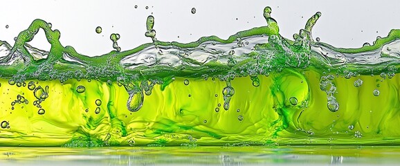 Poster - Splashing Green Liquid Studio Shot