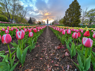 Poster -  tulip tapestry in canadian parliament