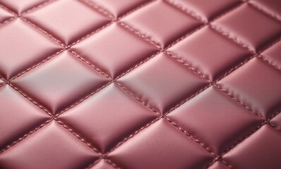 Wall Mural - Textured pink leather background with quilted design