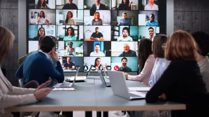 Aufkleber - Online Video Conference Training Business Meeting