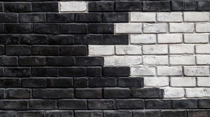 Monochromatic brick facade, contrasting tones and textures interplay beautifully