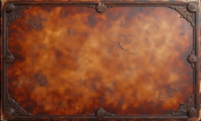 Wall Mural - Textured antique-style brown panel