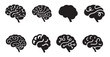 © Jahura - Human brain icon set flat style. vector illustration
