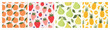 ©  ndaofi - Summer collection with fruits seamless patterns, decorative wallpaper.