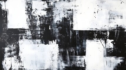 Aufkleber - Dramatic Monochrome Abstract Composition with Contrasting Shapes and Textures  This high contrast minimalist artwork features a moody enigmatic atmosphere with a focus on form structure