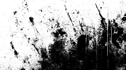 Aufkleber - Dramatic Monochrome Abstract Splatter and Texture Background