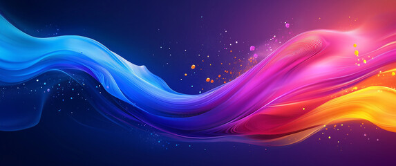 Wall Mural - dynamic colorful abstract waves