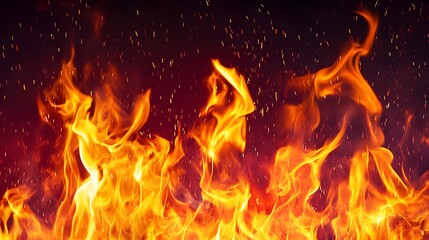 Leinwandbilder - Intense and Dramatic Blaze of Flames Burning with Fiery Fury and Powerful Luminescence   Captivating Image of Raging Fire Scorching Heat