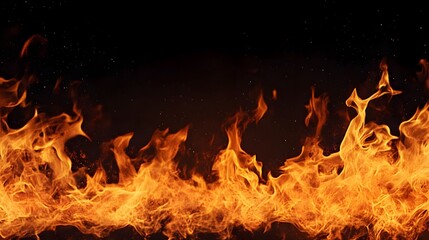 Poster - Intense fiery blaze of raging flames erupting in a dramatic chaotic inferno of scorching combustion  Powerful energetic display of nature s destructive force and the raw intensity of fire