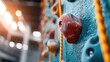 © Freshpixel - An artistic view of colorful climbing holds on an indoor wall captures the vibrant spirit of rock climbing culture and the intensity of physical and mental challenges faced by climbers.