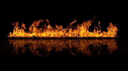 Poster - Raging Inferno   Dramatic Fiery Blaze with Powerful Flames and Scorching Energy  Intense and Dangerous Fire Burning with Bright Orange and Yellow Hues