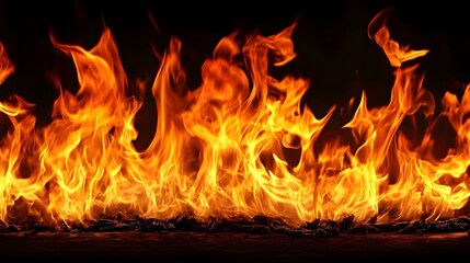 Aufkleber - Raging Inferno of Intense Flames Engulfing the Surroundings with Vivid Fiery Glow and Scorching Heat