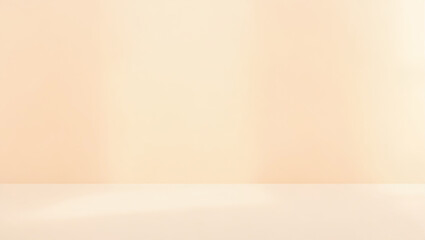 Wall Mural - beige wall and floor. Minimalistic light blurred background