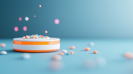 Wall Mural - a close up of a smart pill dispenser, organizing medication and reminding users to take their pills 
