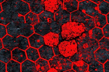 Wall Mural - black and red abstract grunge background with halftone style. , isolated on white background, , copy
