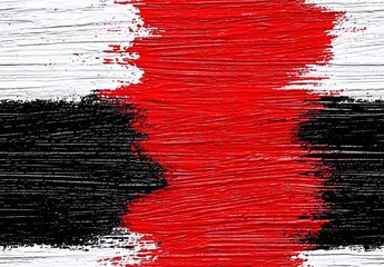 Wall Mural - black and red hand painted brush grunge background texture , isolated on white background, , copy sp