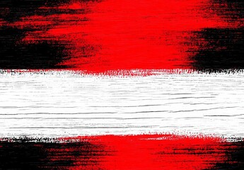 Wall Mural - black and red hand painted brush grunge background texture , isolated on white background, , copy sp