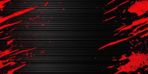 Wall Mural - dark striped dirty grunge background of black and red stripes , isolated on white background, , copy
