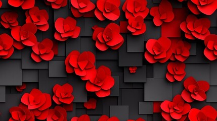 Wall Mural - grey and red squares modern background illustration , isolated on white background, , copy space, co