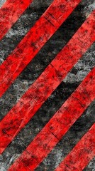 Wall Mural - this abstract grunge background features bold diagonal red stripes on a black canvas with textured a